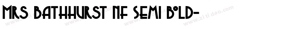 Mrs Bathhurst Nf Semi Bold字体转换